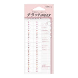 Naklejki indeksujące Midori Chiratto | Różowe numery