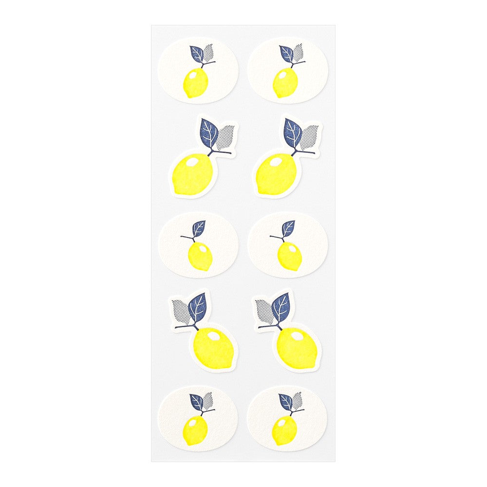 Naklejki Midori Leterpress | Cytryna