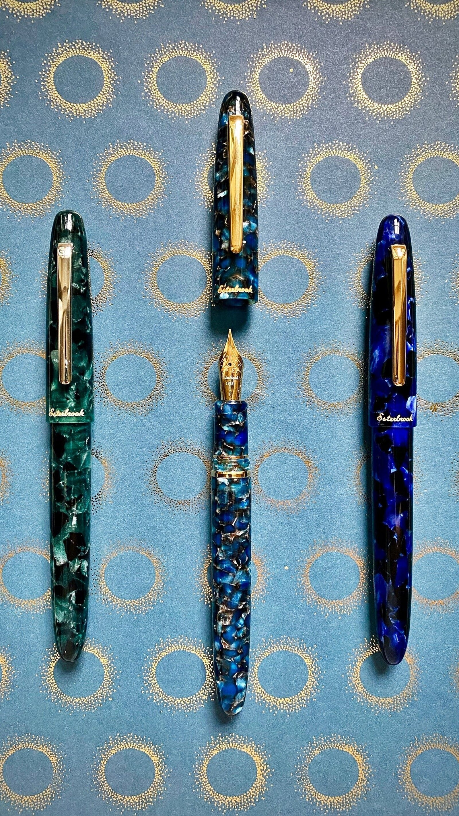 Pióro wieczne Esterbrook Estie | Nouveau Bleu Gold Trim