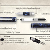 Pióro wieczne Esterbrook Estie | Ebony Black Palladium Trim