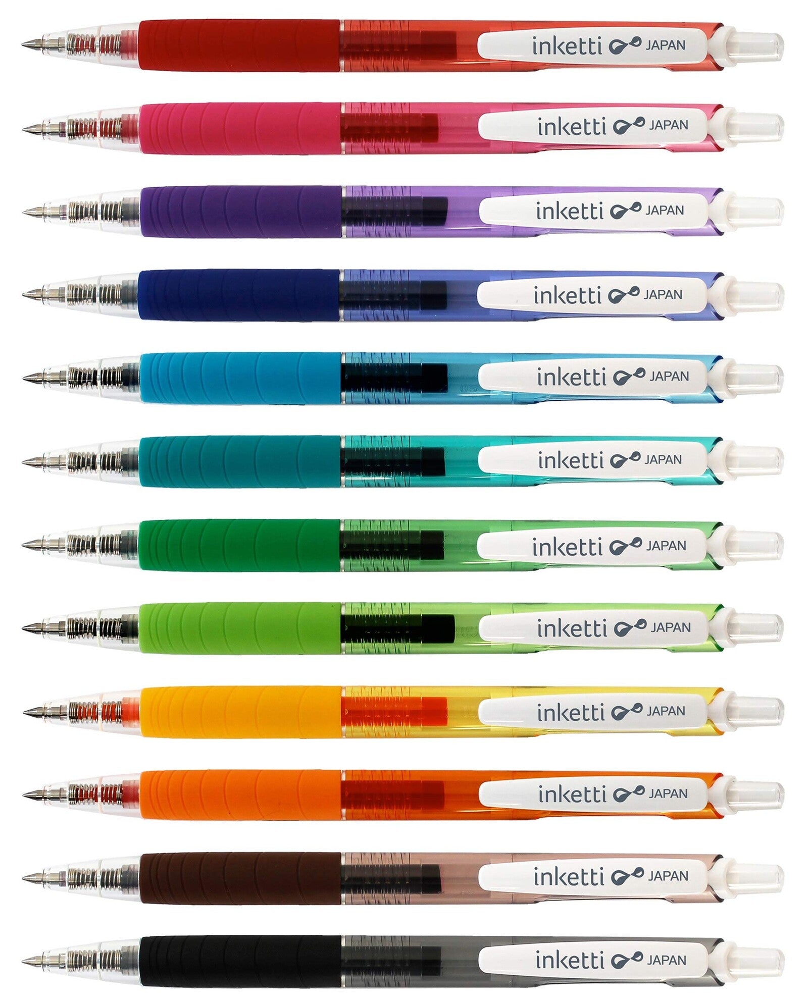 Penac Inketti – zestaw automatycznych długopisów żelowych 12 kolorów