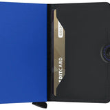 Portfel SECRID Miniwallet Matte | Czarno-niebieski