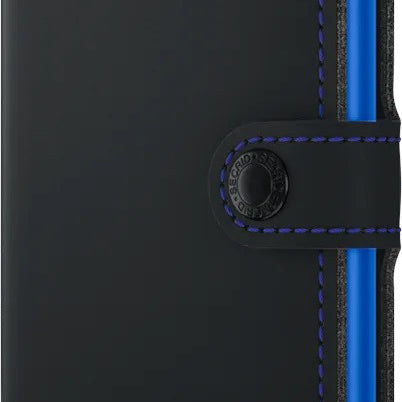 Portfel SECRID Miniwallet Matte | Czarno-niebieski