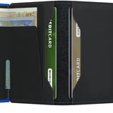 Portfel SECRID Miniwallet Matte | Czarno-niebieski