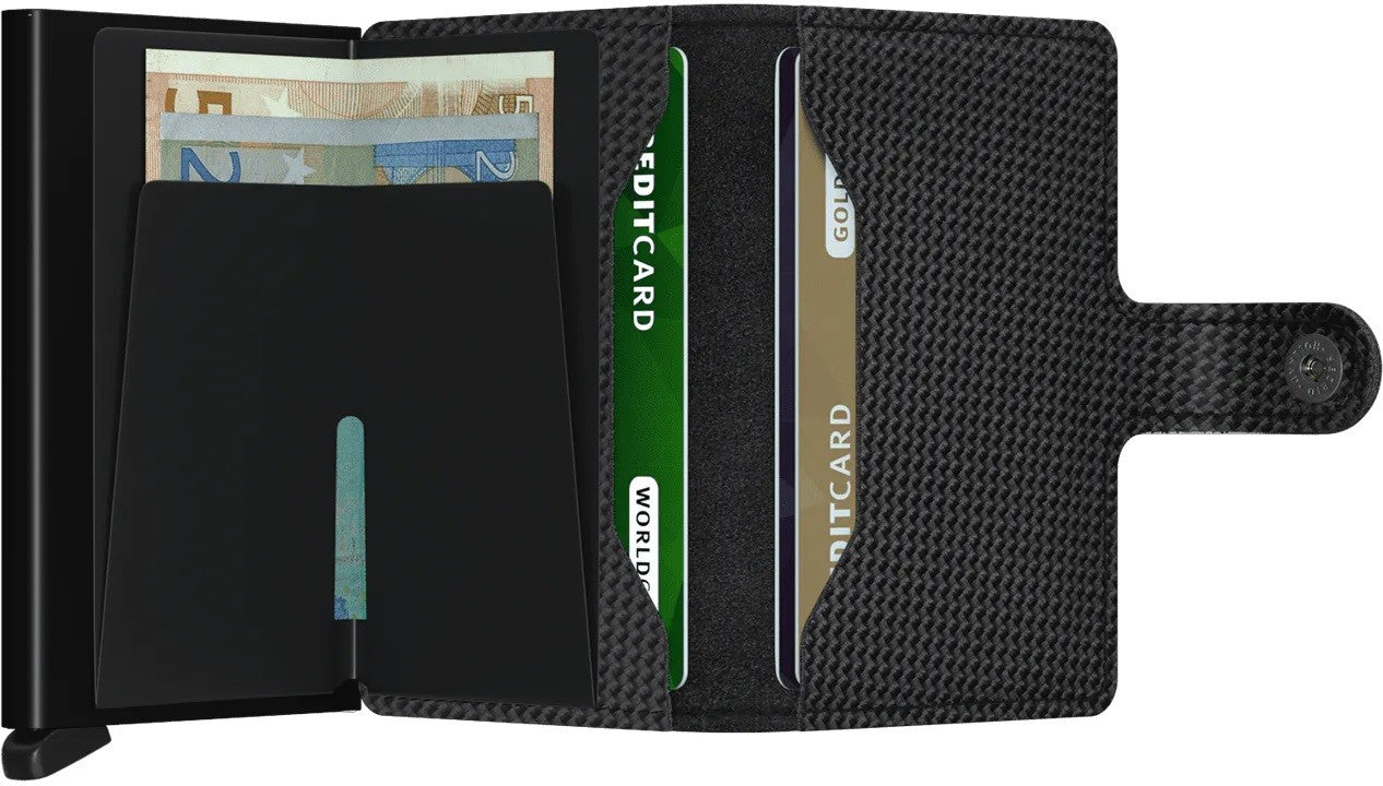 Portfel SECRID Miniwallet Carbon | Czarny