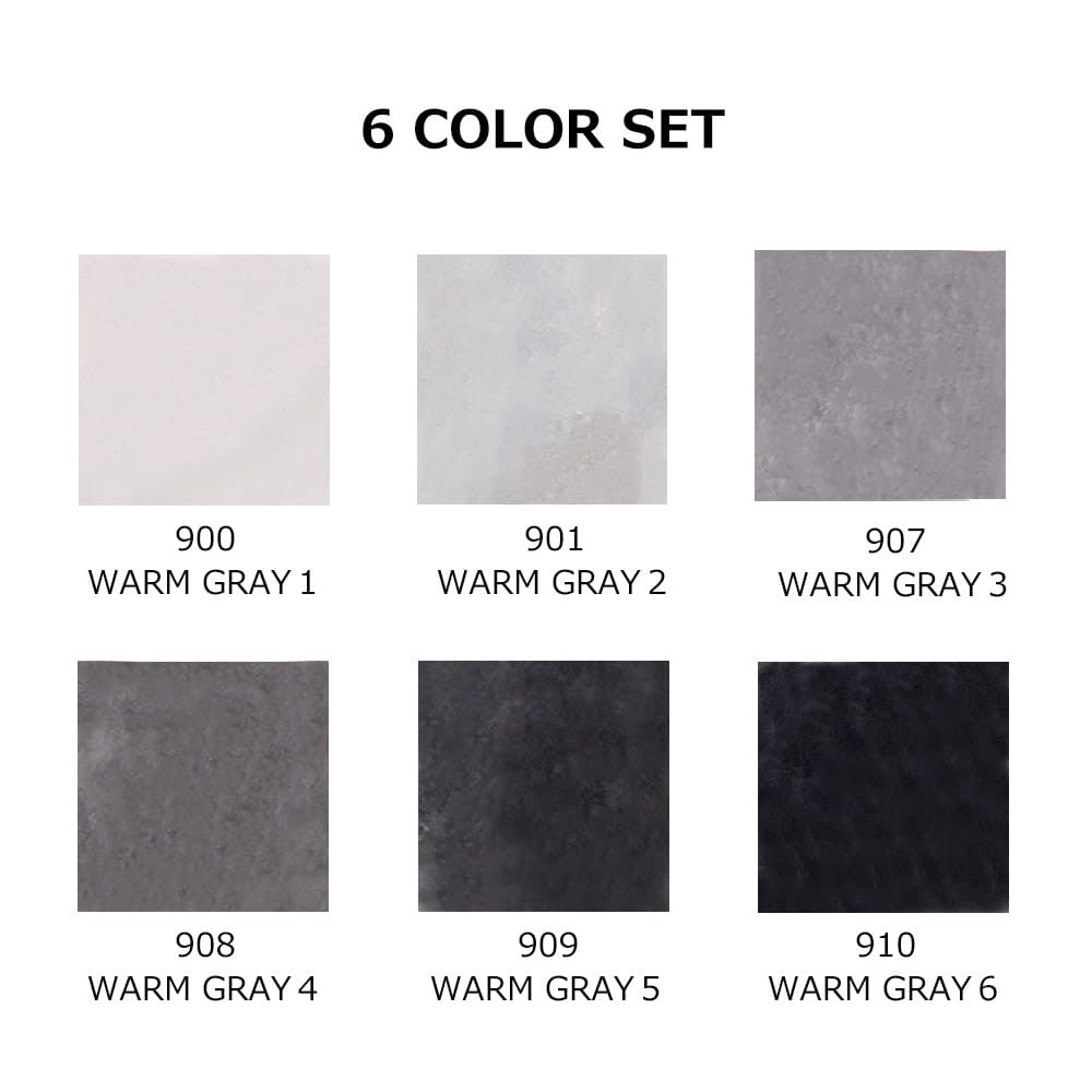 Zestaw Brush Penów Kuretake Zig Clean Color Real Brush Warm Gray