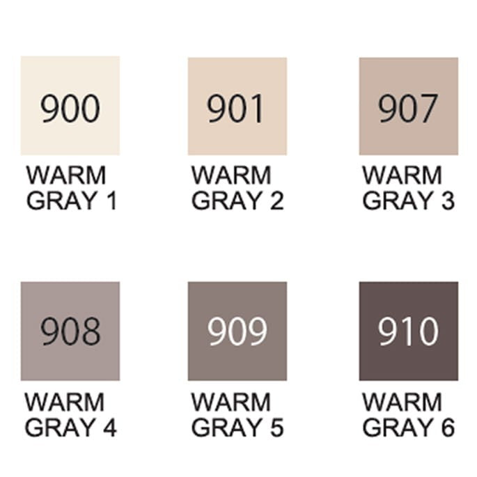 Zestaw Brush Penów Kuretake Zig Clean Color Real Brush Warm Gray