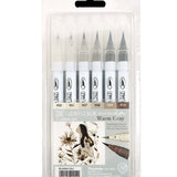 Zestaw Brush Penów Kuretake Zig Clean Color Real Brush Warm Gray