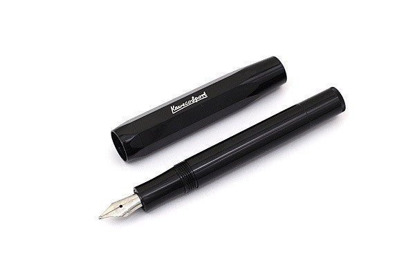 Pióro wieczne Kaweco Classic Sport | Czarne ze srebrnymi elementami