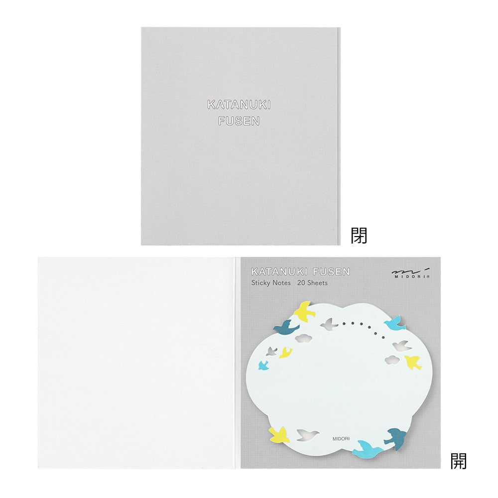 Karteczki samoprzylepne Midori Katanuki Fusen | Ptaki