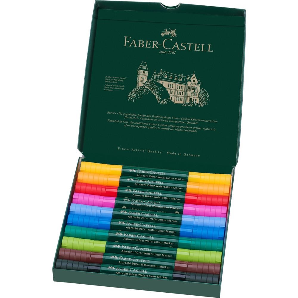 Pisaki Akwarelowe Faber-Castell Dwustronne | 10 sztuk