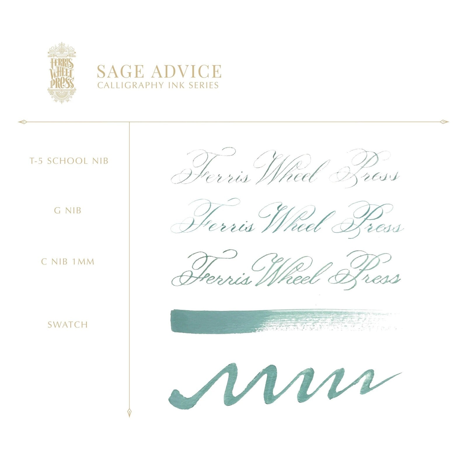 Tusz do kaligrafii Ferris Wheel Press | Fanciful Events: Sage Advice 28ml