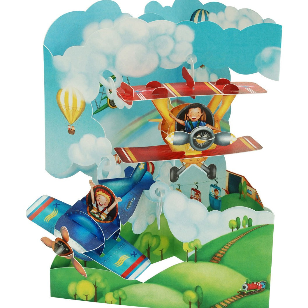 Kartka Okolicznościowa Santoro Swing Cards | Samoloty