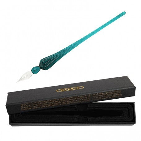 Szklane pióro do kaligrafii J. Herbin | Szmaragdowe