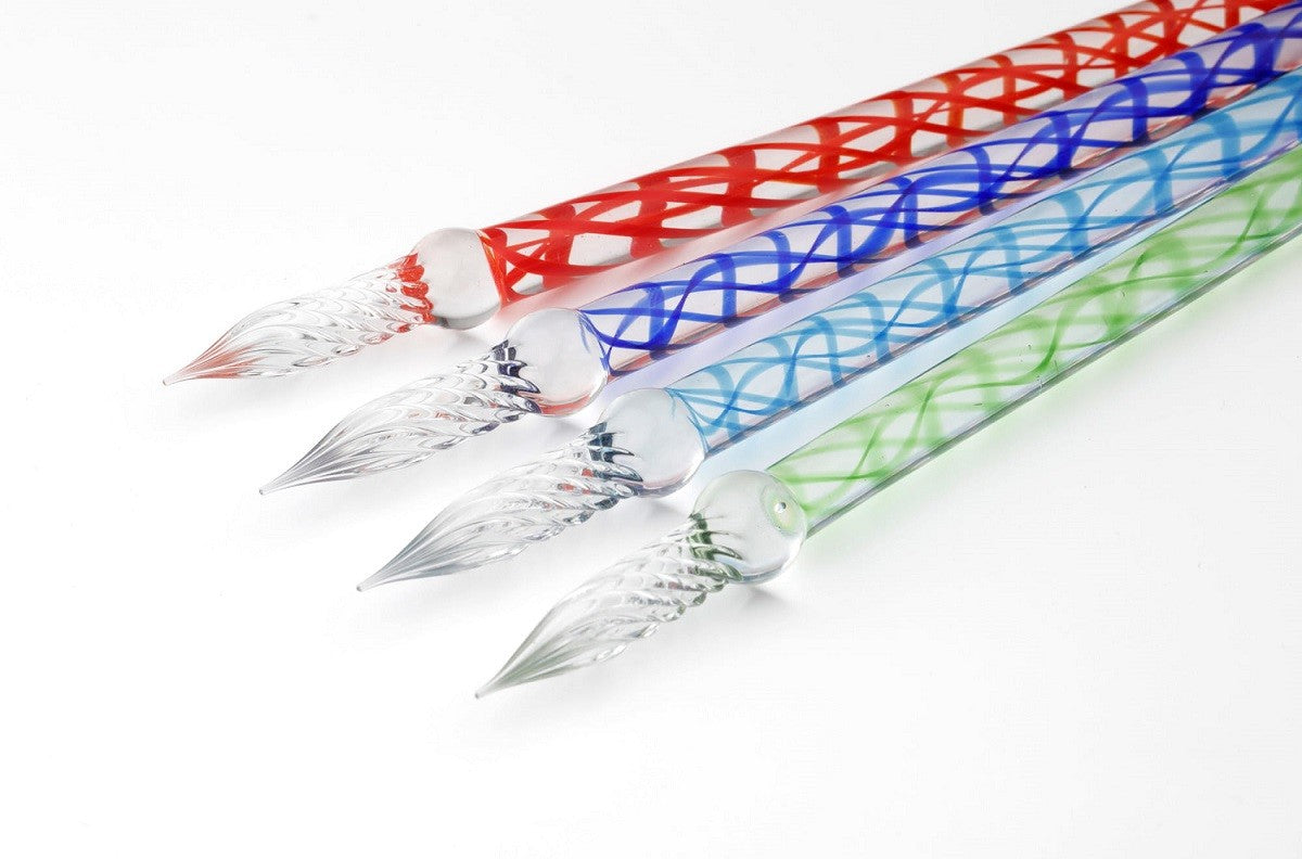 Proste szklane pióro do kaligrafii J. Herbin Czerwone