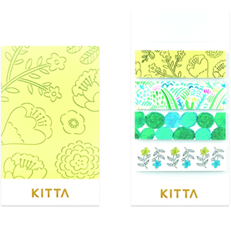 Naklejki indeksujące Hitotoki Kitta | Motyw Roślinny