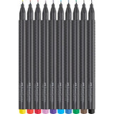 Zestaw cienkopisów Grip Finepen - Faber-Castell - 10 kolorów