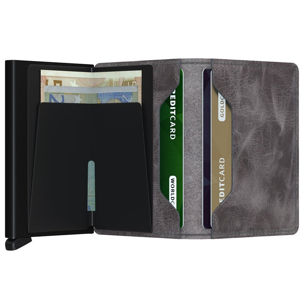 Portfel SECRID Slimwallet Vintage Grey Black
