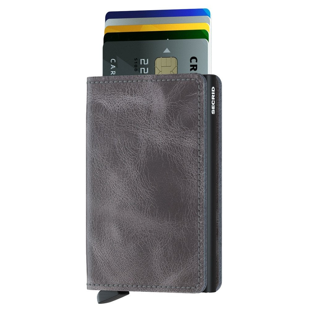 Portfel SECRID Slimwallet Vintage Grey Black