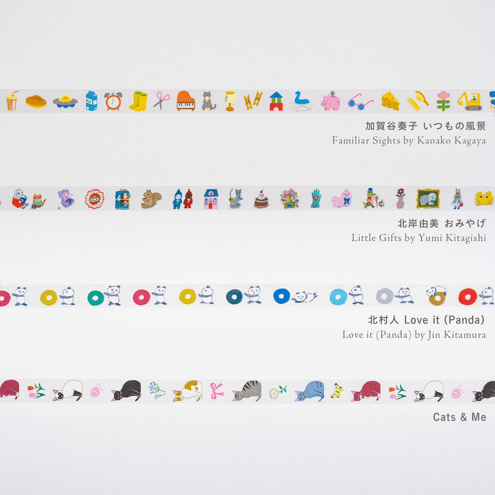 Taśma w Dyspenserze Hobonichi x Plus: Deco Rush | Jin Kitamura: Love it Panda