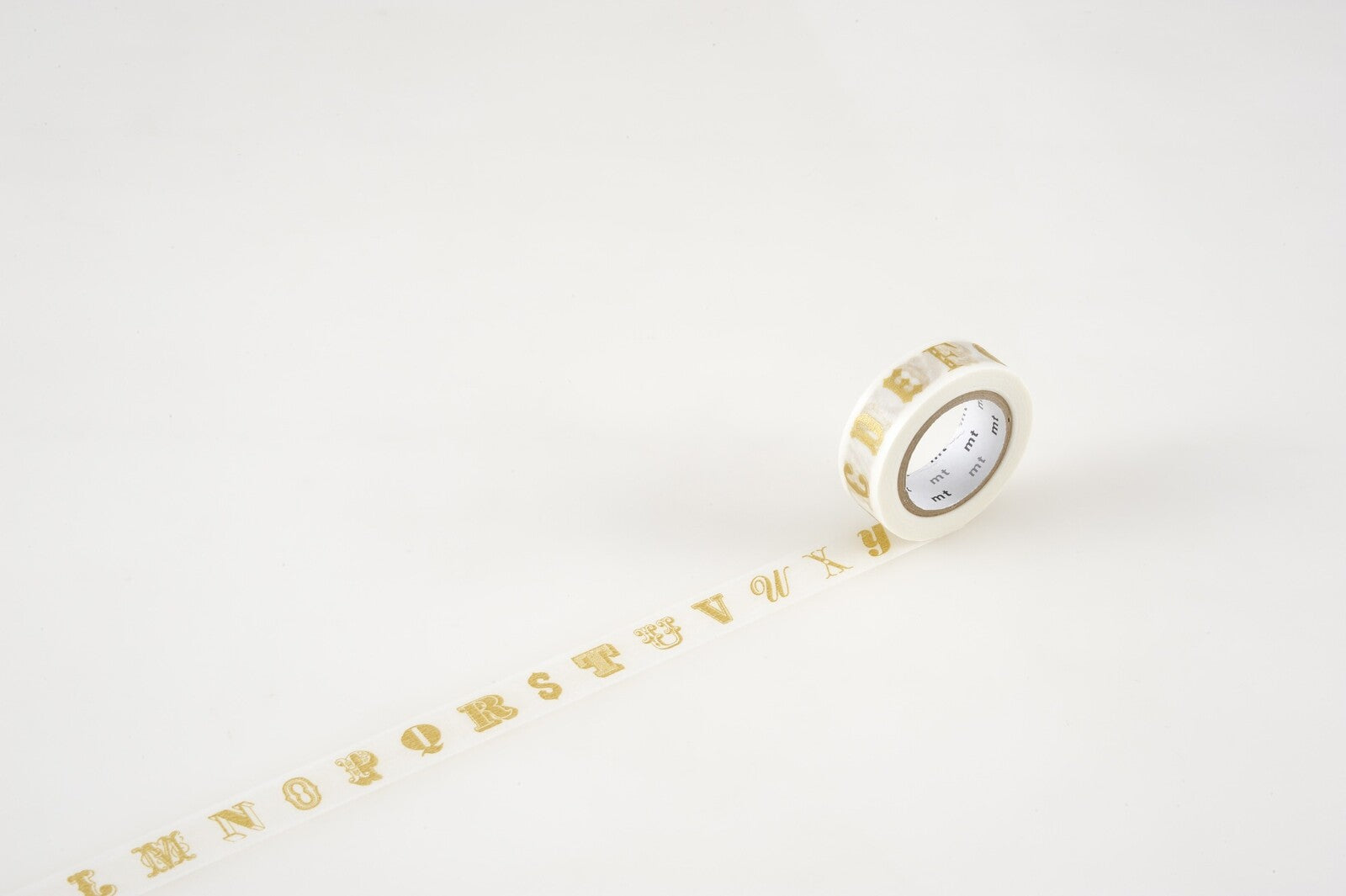 Taśma MT Ex 15 mm Alfabet złoty