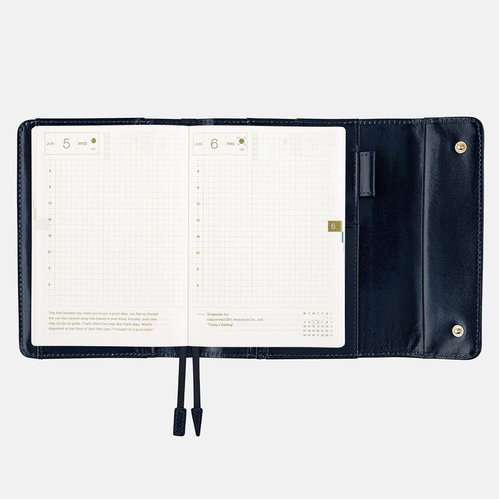 Okładka na kalendarz Hobonichi Techo A6 | Leather: Silent Night