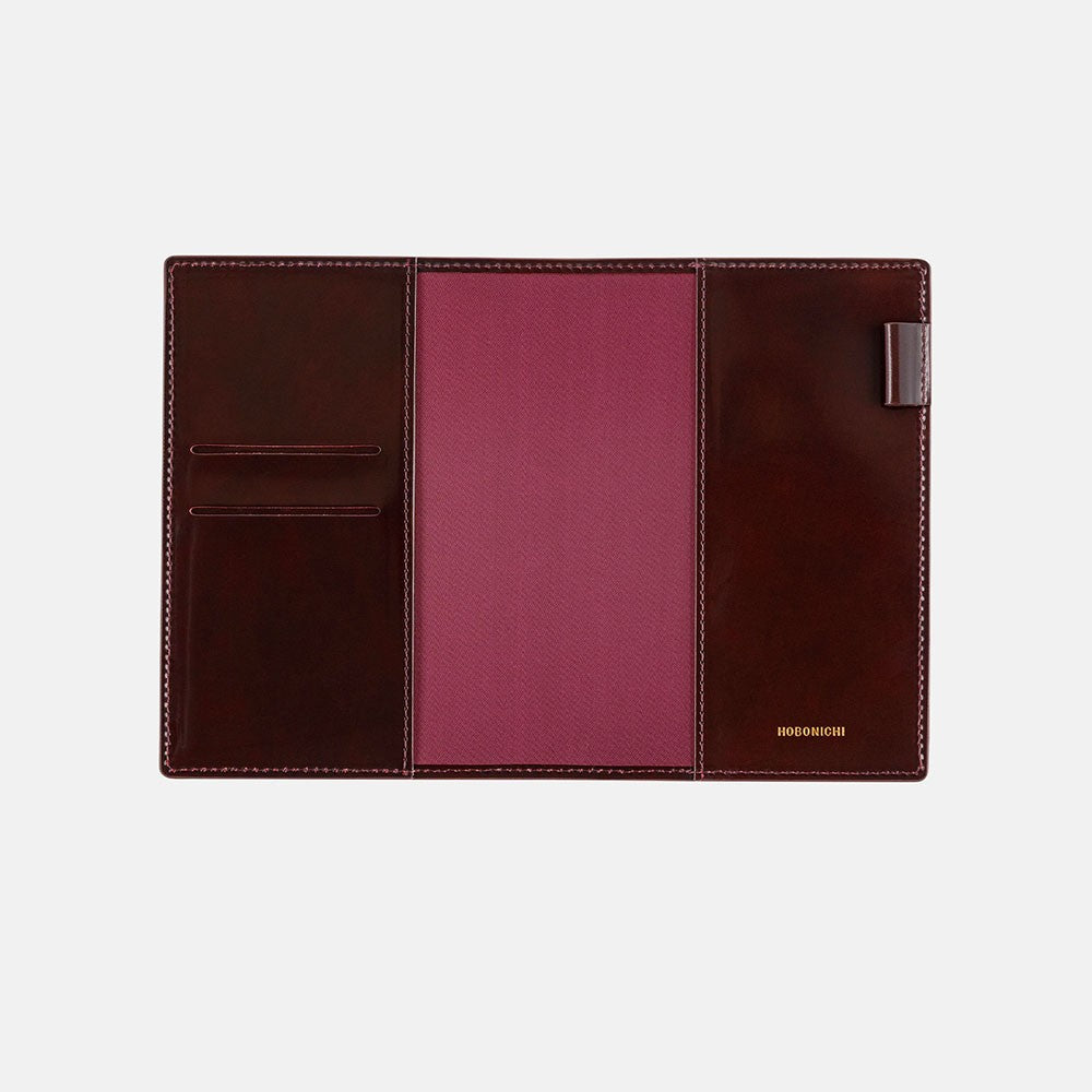 Okładka na kalendarz Hobonichi Techo A6 | Leather: Taut (Bordeaux)