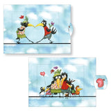 Kartka okolicznościowa Curiosi | Ptasia miłość