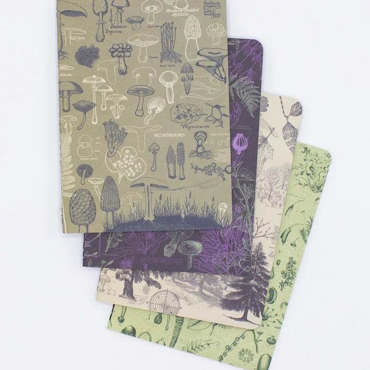 Notesy kieszonkowe Cognitive Surplus 4 szt. | Rośliny i grzyby