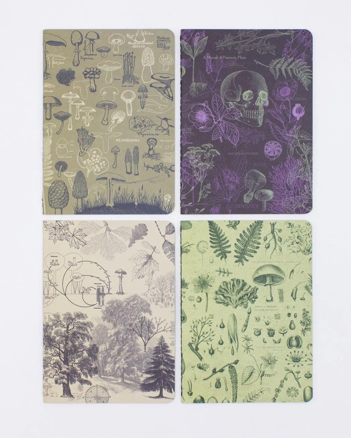 Notesy kieszonkowe Cognitive Surplus 4 szt. | Rośliny i grzyby
