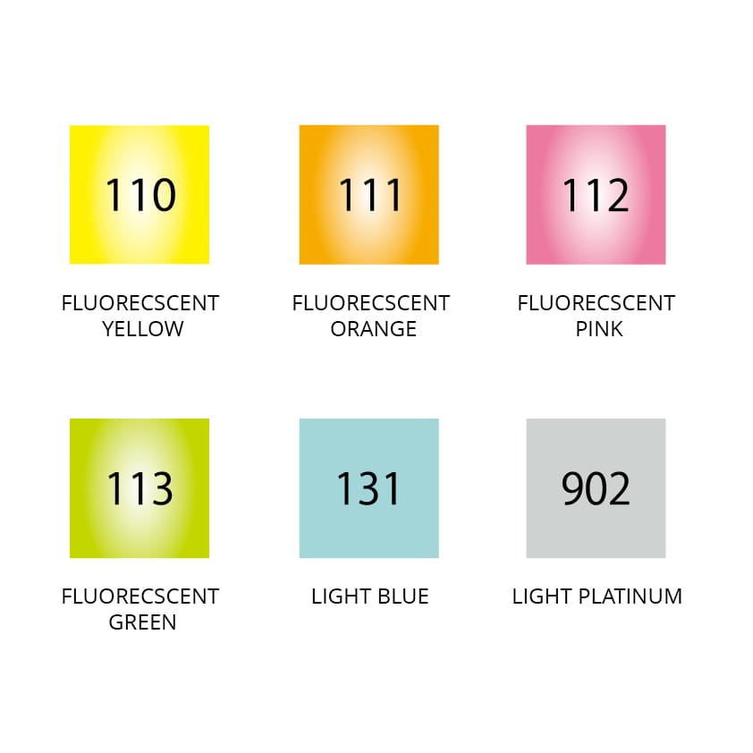 Zestaw pisaków Clean Color Dot Single - 6 kolorów Highlight