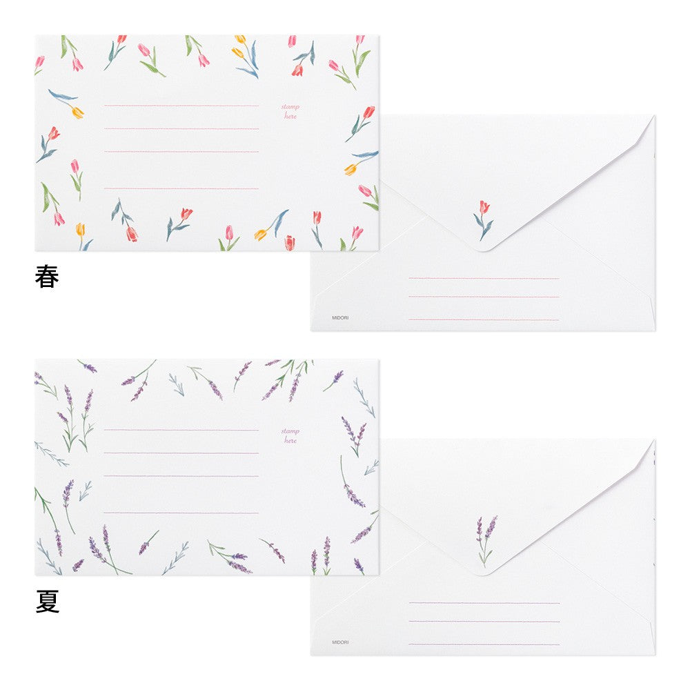 Papeteria Midori Cztery Pory Roku | Kwiaty sezonowe