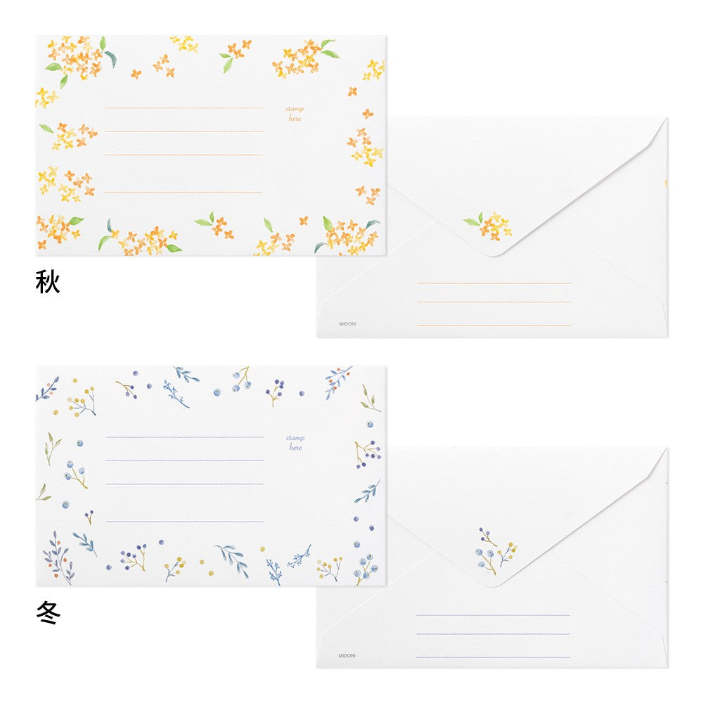 Papeteria Midori Cztery Pory Roku | Kwiaty sezonowe