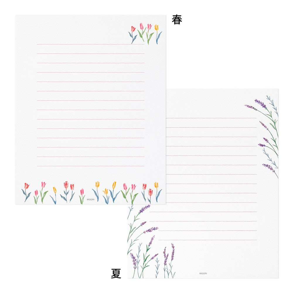 Papeteria Midori Cztery Pory Roku | Kwiaty sezonowe
