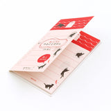 Karteczki samoprzylepne Midori To Do Memo Pad Koty | Czerwony