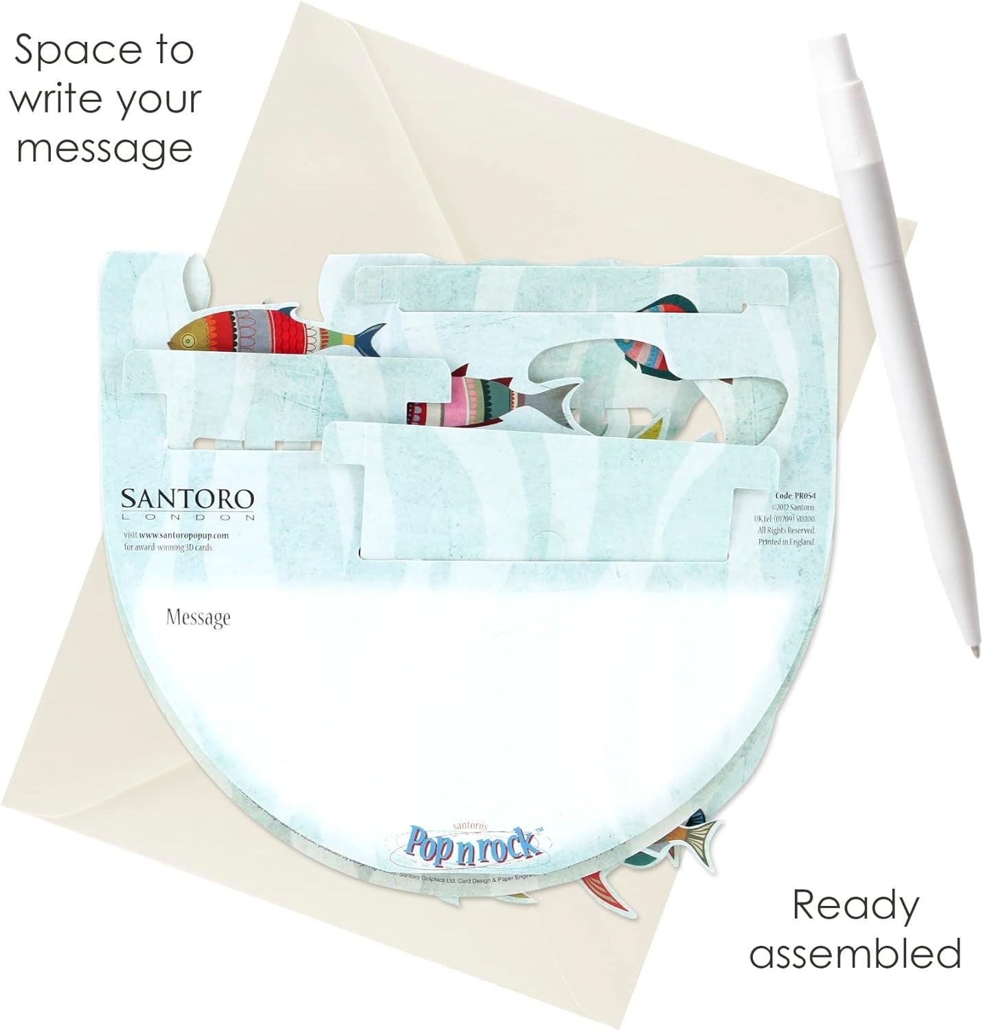 Kartka okolicznościowa Santoro PopnRock | Ryby