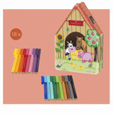 Zestaw flamastrów Connector 18 sztuk | Farma