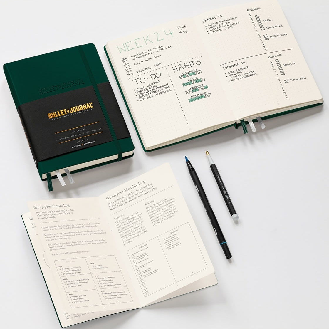 Notatnik Leuchtturm1917 Bullet Journal A5 Edycja 2 | Zielony