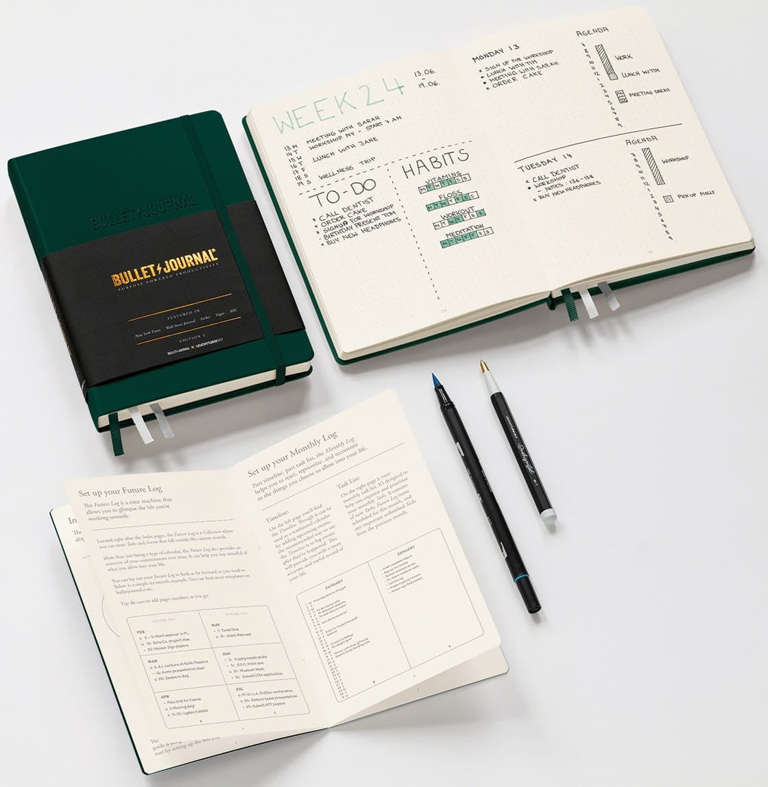 Notatnik Leuchtturm1917 Bullet Journal A5 Edycja 2 | Zielony