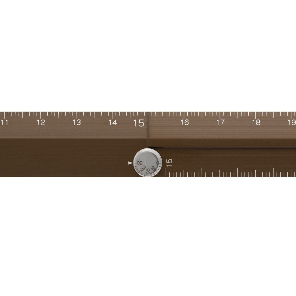 Składana linijka Midori aluminowa 30 cm | Brązowa