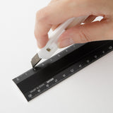 Składana linijka Midori aluminowa 30 cm | Czarna