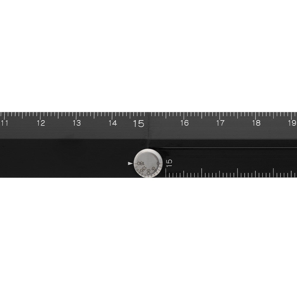 Składana linijka Midori aluminowa 30 cm | Czarna