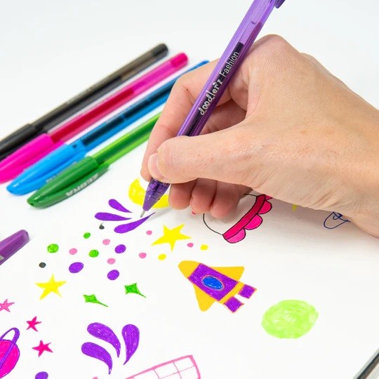 Zestaw żelowych długopisów doodler'z Zebra | Neonowe 10 szt.