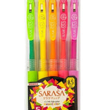 Zestaw długopisów żelowych SARASA Zebra | Neon Color 5 szt.