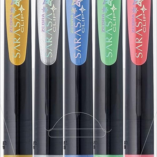 Zestaw długopisów żelowych SARASA Zebra 5 szt. | DecoshineColor