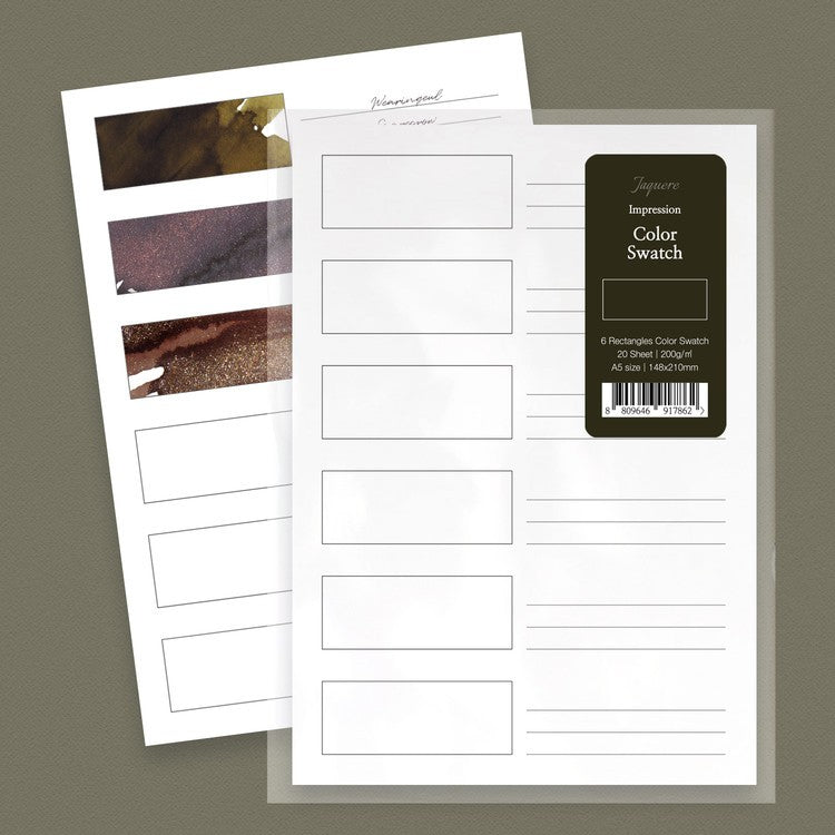 Karty do tworzenia wzorników Wearingeul Impression Color Swatch A5 | Prostokątne