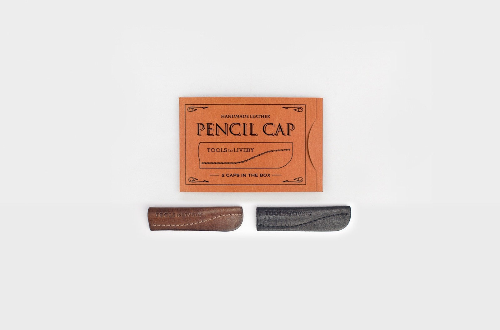 Skórzana zatyczka na ołówek Tools to Liveby | Czarna i brązowa
