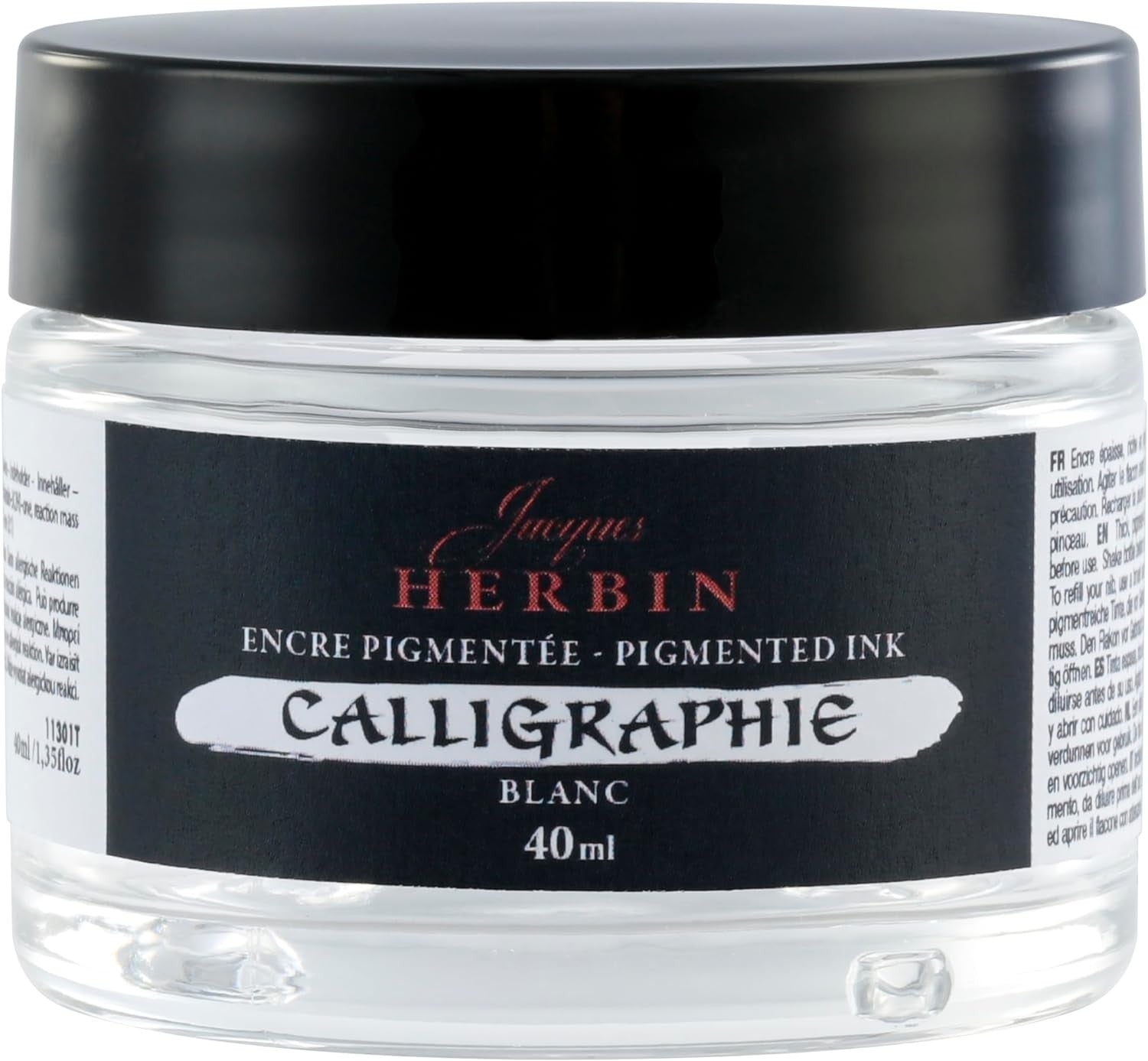 Tusz pigmentowy do kaligrafii J. Herbin 40 ml | Biały