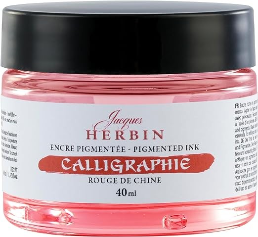 Tusz pigmentowy do kaligrafii J. Herbin 40 ml | Czerwony