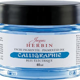 Tusz pigmentowy do kaligrafii J. Herbin 40 ml | Elektryczny niebieski